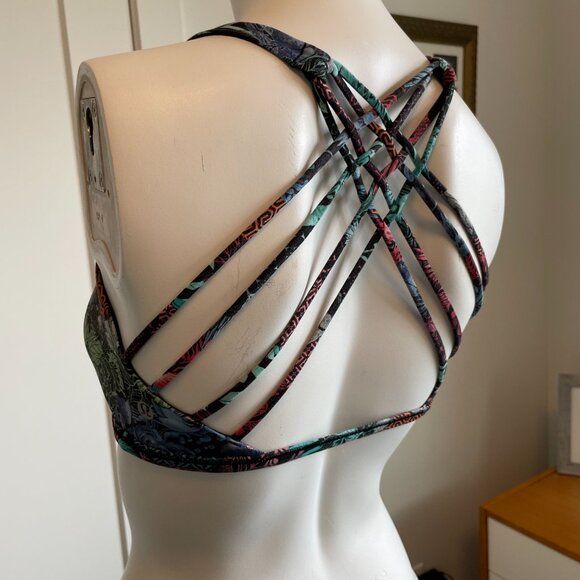 Lululemon Free To Be Bra Lunar New Year Artisan Multi Light Support Grn Blk Sz 6 - Picture 6 of 9